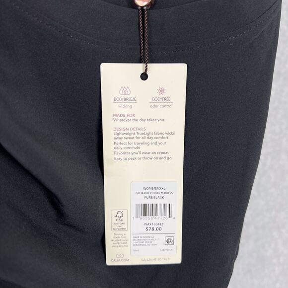 Calia Black Dolphin Hem Sleeveless Dress Size XXL - Picture 10 of 11